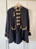Dames carnavalsjas zwart goud maat 50, Carnaval, Maat 46/48 (XL) of groter, Ophalen of Verzenden, Kleding