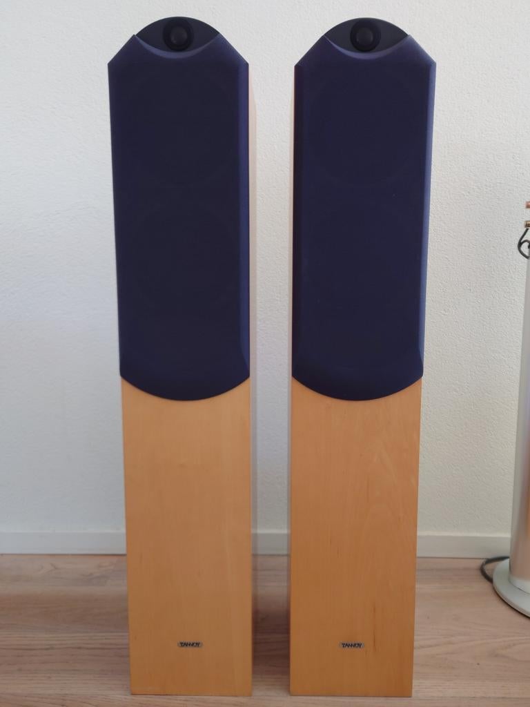 Tannoy Eyris 3 Sycamore Vloerstaande Speakers, Gebruikt, 120 watt of meer, Front, Rear of Stereo speakers, Ophalen