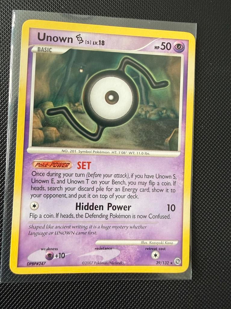Unown lv.18 39 pokemonkaart, Ophalen of Verzenden, Zo goed als nieuw