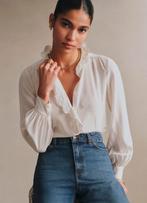 NEW Sézane blouse Chlo 100% zijde roomwit 38, Kleding | Dames, Maat 38/40 (M), Verzenden, Wit, Nieuw