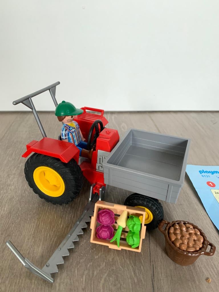 playmobil set 6131 Tractor met laadbak, Ophalen of Verzenden, Zo goed als nieuw, Complete set