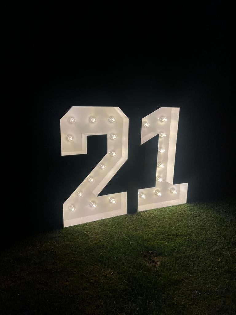 21 diner lichtcijfers te huur, Hobby en Vrije tijd, Ophalen, Nieuw, Verjaardag