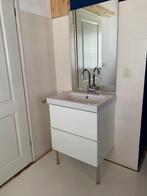 Wastafel met onderkast, Huis en Inrichting, Badkamer | Badkamermeubels, Ophalen, Gebruikt, 50 tot 100 cm, Minder dan 100 cm