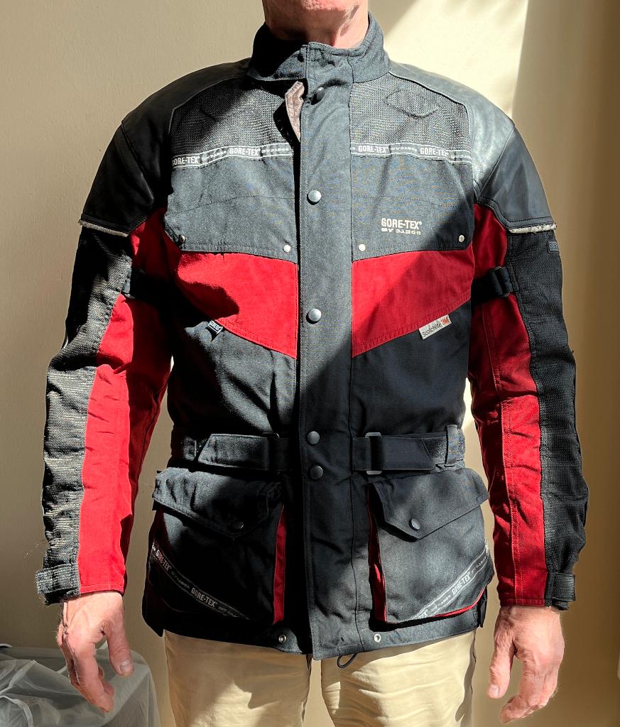 Motorjas, merk Damen, M/V, Goretex, Zwart-Rood, Motoren, Damen, Jas | textiel, Dames, Ophalen of Verzenden