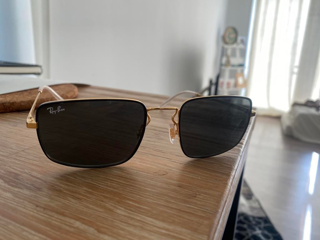 rayban zonnebril, Gebruikt, Zonnebril, Zwart, Ophalen of Verzenden