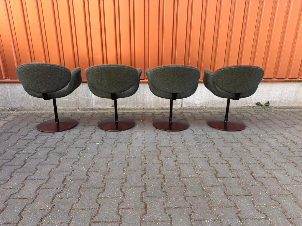 Artifort Little Tulip stoel F163 (4x), Ophalen, Luxe design, Zwart, Nieuw