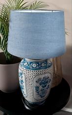 Vintage Chinoiserie Tafellamp - Blauw-Wit Ginger Jar Stijl, Ophalen of Verzenden