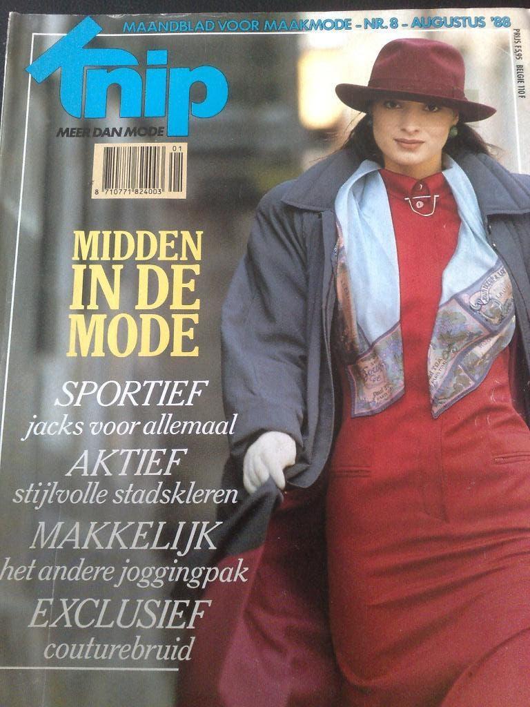 Knipmode kledingpatronen augustus nr. 8 / 1988, Verzenden, Zo goed als nieuw, Vrouw, Knipmode
