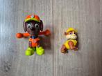 Paw Patrol actiefiguren Rubble en Tracker, Ophalen of Verzenden, Gebruikt
