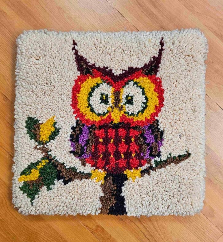 Retro smyrna kleedje 38/38 cm, Huis en Inrichting, Stoffering | Tapijten en Kleden, Gebruikt, Minder dan 50 cm, Minder dan 50 cm