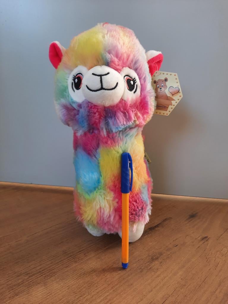 Kleurrijke lama knuffel van Berentoys, Ophalen of Verzenden, Zo goed als nieuw, Overige typen