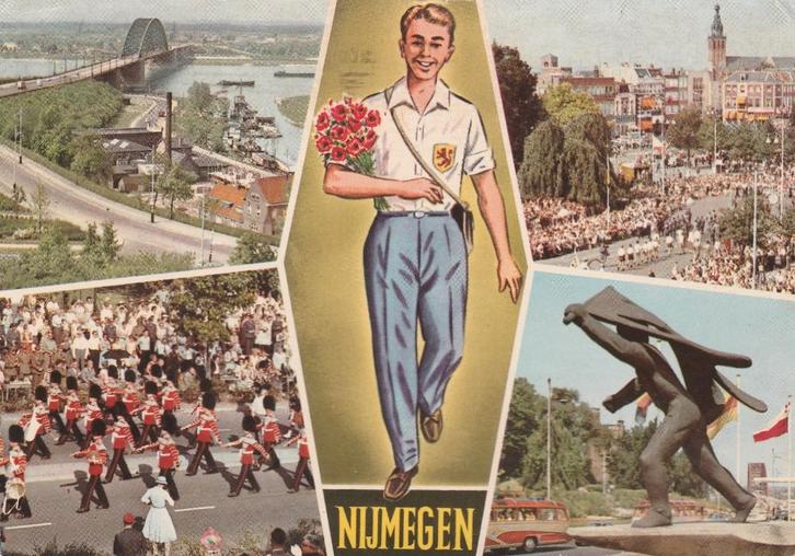 NIJMEGEN Vierdaagse 1960, Verzamelen, Ansichtkaarten | Nederland, Gelopen, Gelderland, 1940 tot 1960, Verzenden