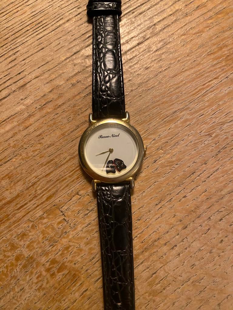 Renee Nicol Horloge met leren bandje, Overige merken, Overige materialen, Polshorloge, Ophalen of Verzenden