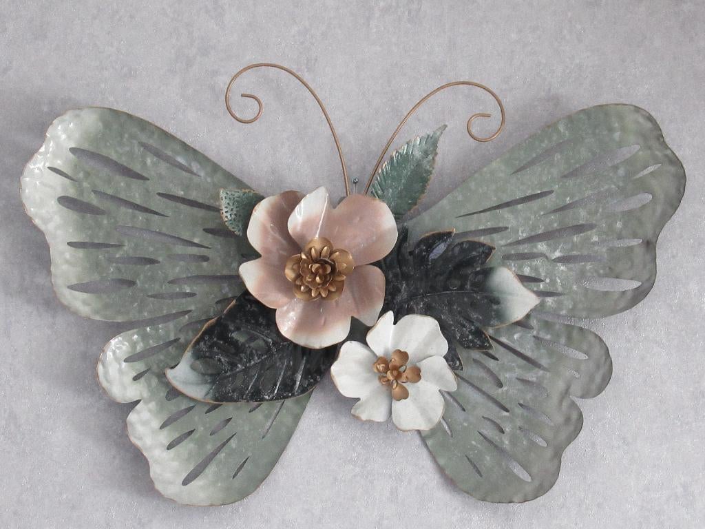 Wand Decoratie (Vlinder), Ophalen, Metaal, 72 cm, Meerkleurig