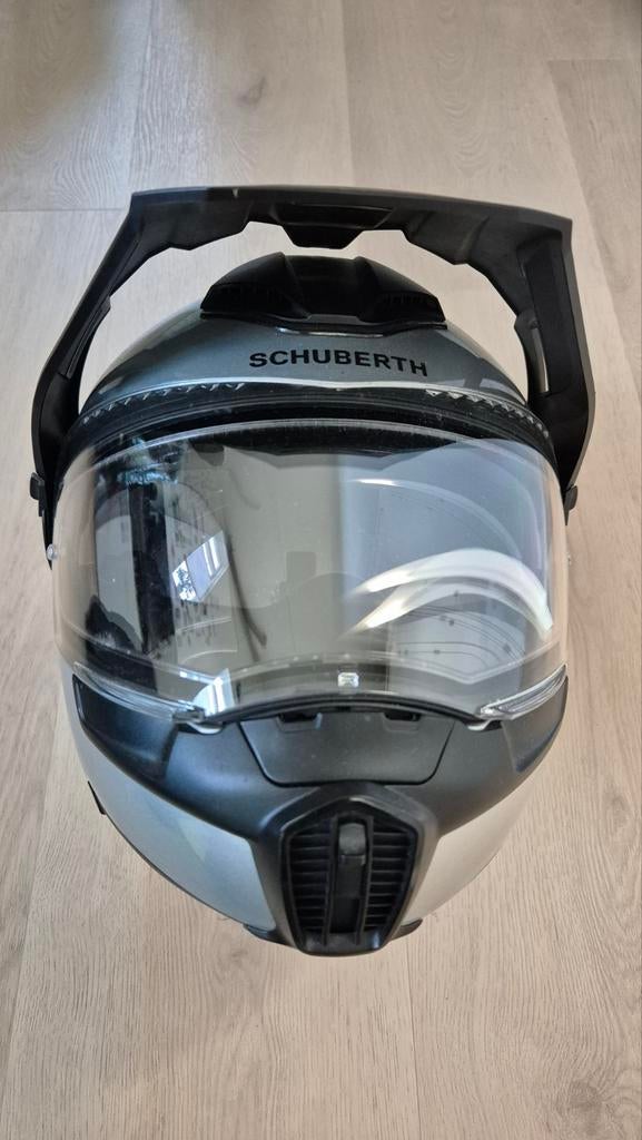 Schuberth E1 met pinlock mt 57/m - gebruikt in goede staat., Motoren, Kleding | Motorhelmen, Dames, Heren, Systeemhelm, M, Overige merken