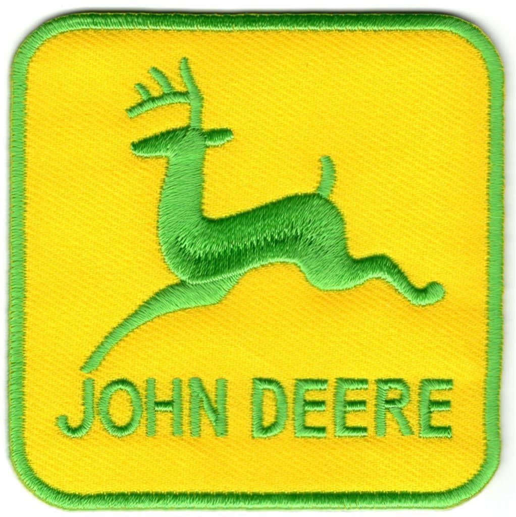 John Deere stoffen opstrijk patch embleem #2, Ophalen of Verzenden, Nieuw, Auto's