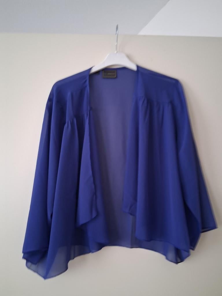 Paarse bolero kort vestje van bpc Selection maat 48, Ophalen of Verzenden, Zo goed als nieuw, Paars, Trui of Vest