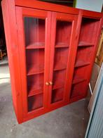 Hoge 2 delige vitrinekast, Ophalen, 50 tot 100 cm, 25 tot 50 cm, Gebruikt