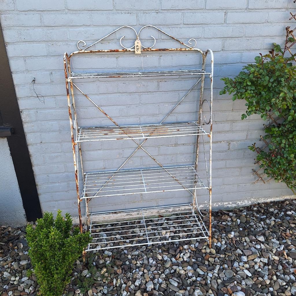 Brocante Frans etagere / keukenrek / plantenrek, Ophalen