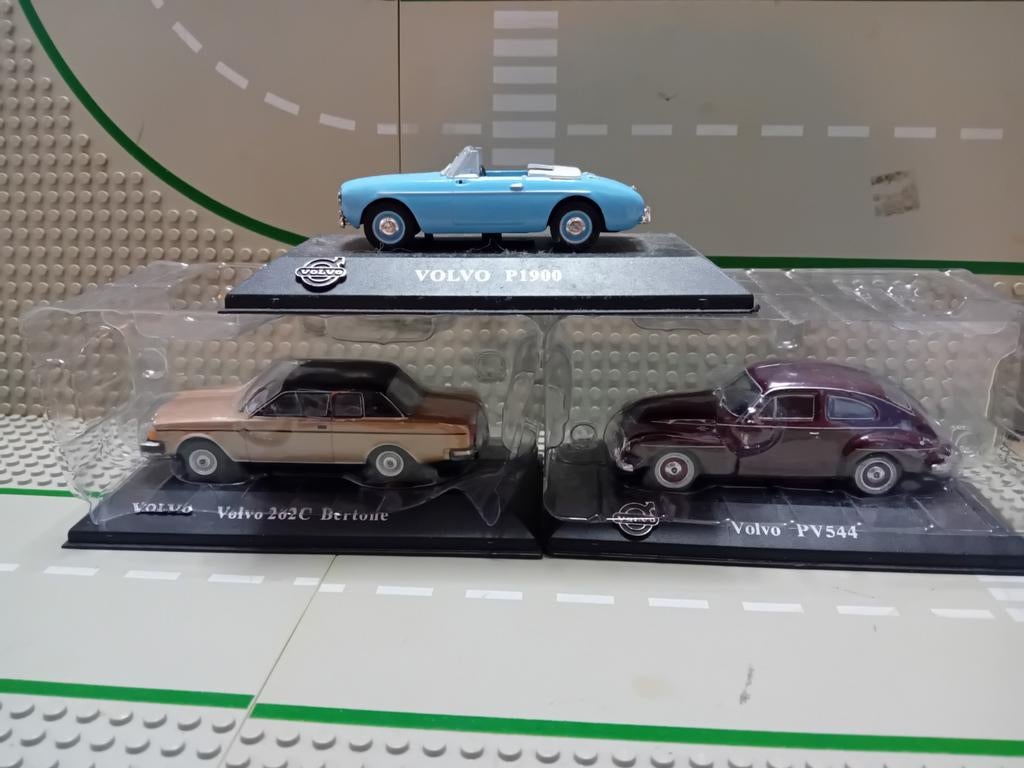 Atlas Volvo 3x: P1900, 262C Bertone, PV544 - 1:43, Ophalen of Verzenden, Zo goed als nieuw, Auto, Overige merken