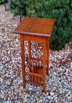 Antiek Eiken Houten Kruk / Planten Tafel - 70CM - NR 1, Ophalen of Verzenden