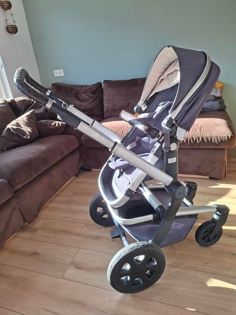 Joolz D3 Denim kinderwagen met accessoires, Kinderen en Baby's, Kinderwagens en Combinaties, Gebruikt, Verstelbare duwstang, Ophalen