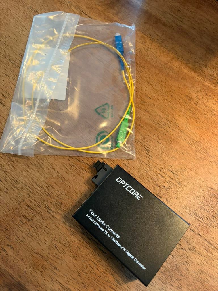 Optcore fiber media converter, Ophalen of Verzenden, Zo goed als nieuw