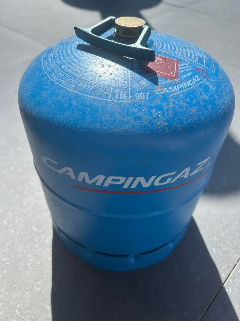 Twee lege Campingaz R907 gasflessen, Ophalen, Gebruikt
