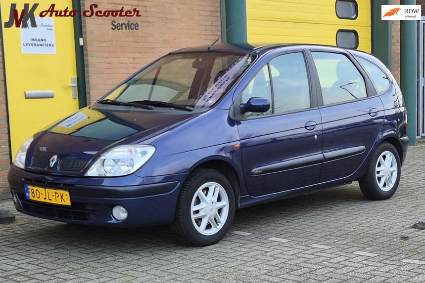 Renault Scénic 1.6-16V Expression Airco! Automaat!, Stof, Zwart, 4 cilinders, Blauw