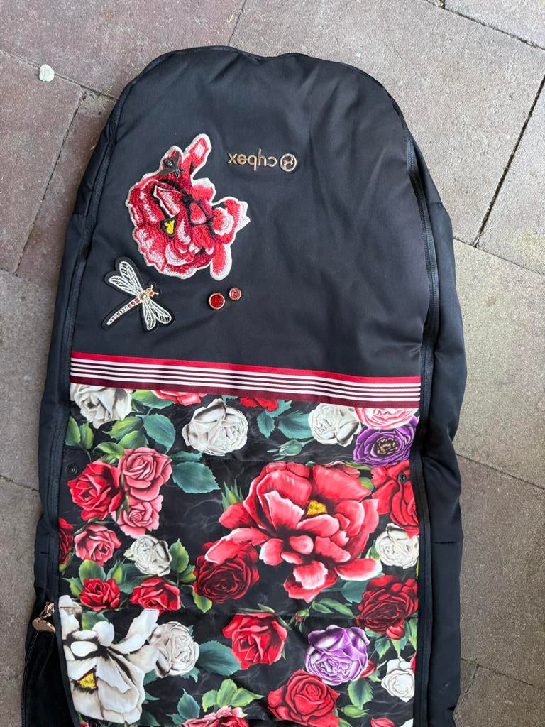 Cybex voetenzak met bloemenprint, Ophalen of Verzenden, Zo goed als nieuw, Kinderwagen, Overige merken