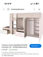 Stapelbed, Ophalen, 90 cm, Eenpersoons, Zo goed als nieuw