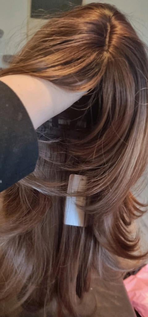 Bruine pruik/haarwerk 22inch, Ophalen of Verzenden, Pruik of Haarverlenging