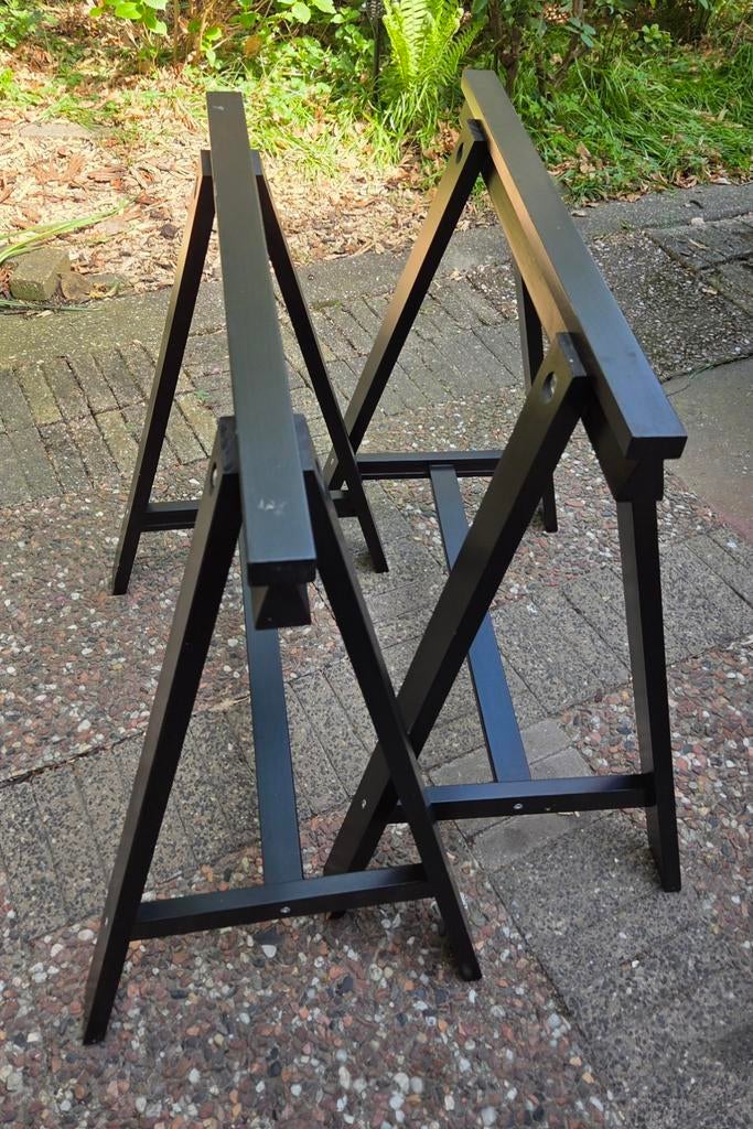 Schagen of tafelpoten zwart Ikea, Ophalen, Rechthoekig, 50 tot 100 cm, 50 tot 100 cm