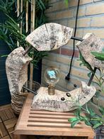 Houten ronde lamp, Ophalen, Zo goed als nieuw