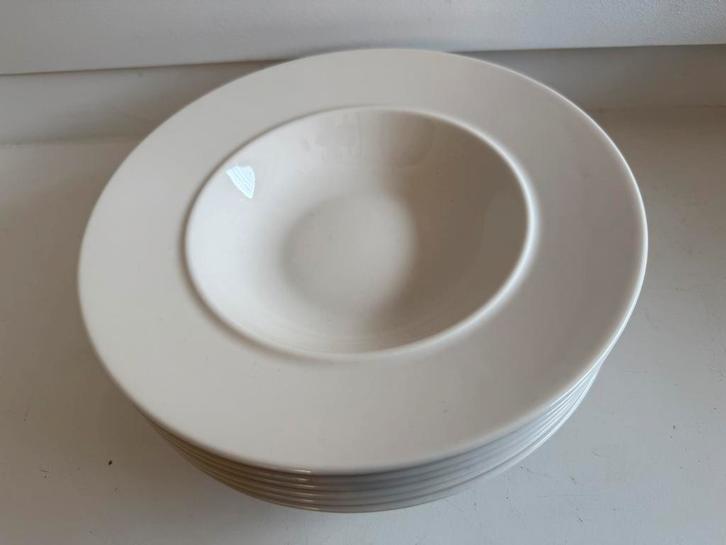 Alessi Ettore Sottsass La Bella Tavola diepe borden 6, Huis en Inrichting, Keuken | Servies, Zo goed als nieuw, Bord(en), Overige stijlen