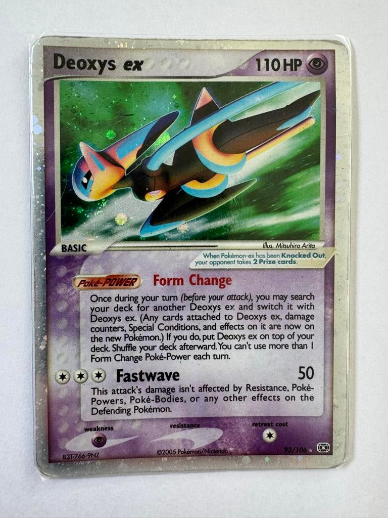 Deoxys ex Pokémon Kaart 93/106 Holo Rare EX FireRed & LeafGr, Ophalen of Verzenden, Gebruikt, Losse kaart, Foil