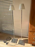 Set van 2 staande lampen met melkglas, gebruikt, Ophalen, Gebruikt, Glas, 150 tot 200 cm