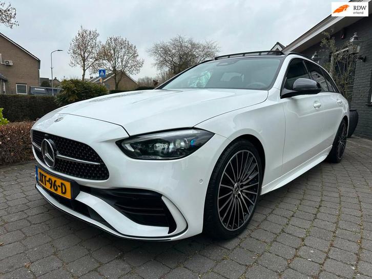 Mercedes-Benz C-klasse Estate 300d AMG Line, Pano, BTW!, Auto's, Mercedes-Benz, Bedrijf, Te koop, C-Klasse, ABS, Achteruitrijcamera