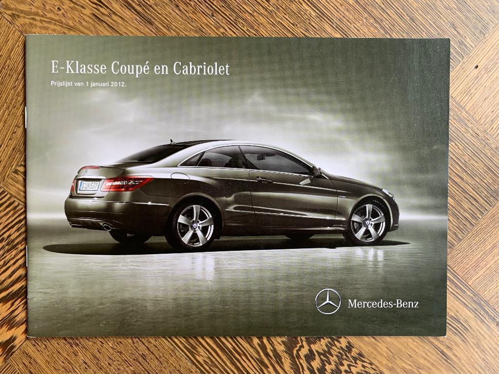 Prijslijst Mercedes-Benz E coupe C207 & cabriolet A207 2012, Nieuw, Mercedes-Benz, Mercedes, Ophalen of Verzenden