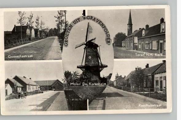 's-Gravenpolder 5 afb waarbij Molen st 1960