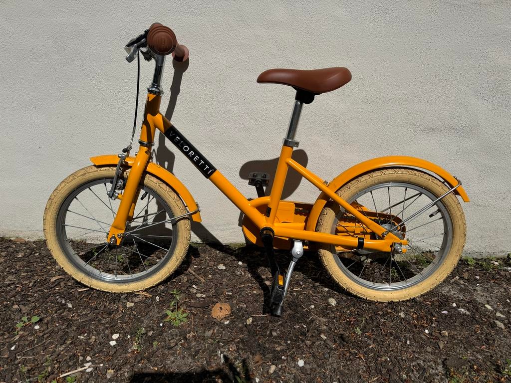 Veloretti Maxi Kinderfiets - Geel - Zeer Goede Staat, Ophalen, Zo goed als nieuw, 16 tot 20 inch, Zijwieltjes