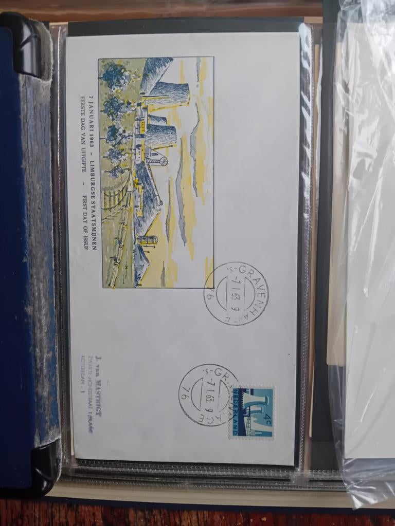 Eerste Dag Uitgifte Limburgse Staatsmijnen 1963, Postzegels en Munten, Ophalen of Verzenden, Briefkaart