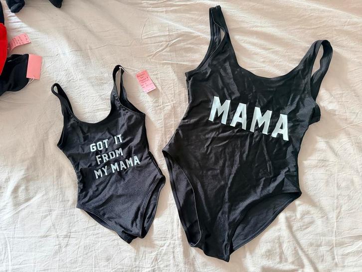 Badpak + mini me badpak, Kleding | Dames, Badmode en Zwemkleding, Nieuw, Badpak, Zwart, Ophalen of Verzenden