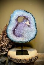 Anethyst portal met calciet, Ophalen of Verzenden, Mineraal