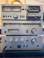 Vintage toren JVC setje Tuner Versterker Cassette, Ophalen, Tuner of Radio, Gebruikt, JVC