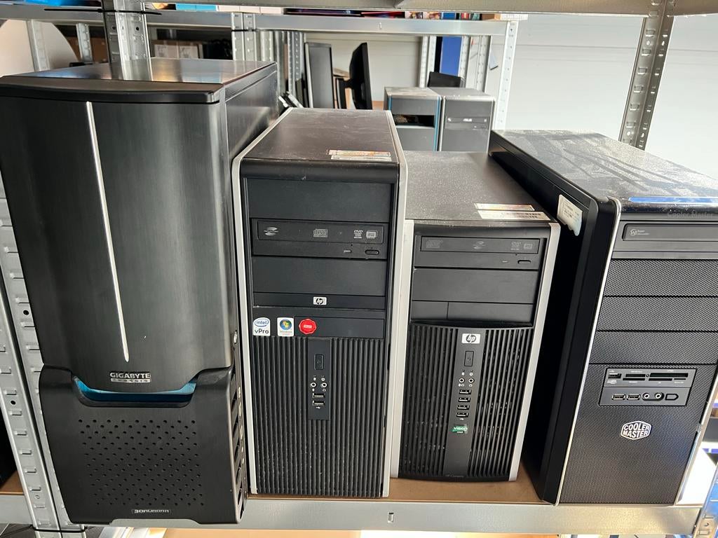 8 defecte/incomplete computers - meeste functioneren, Computers en Software, Desktop Pc's, Niet werkend, Onbekend, Ophalen
