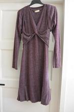 Sam & Diago - Paarse jurk met bolero - 38, Kleding | Dames, Paars, Ophalen of Verzenden, Zo goed als nieuw, Onder de knie