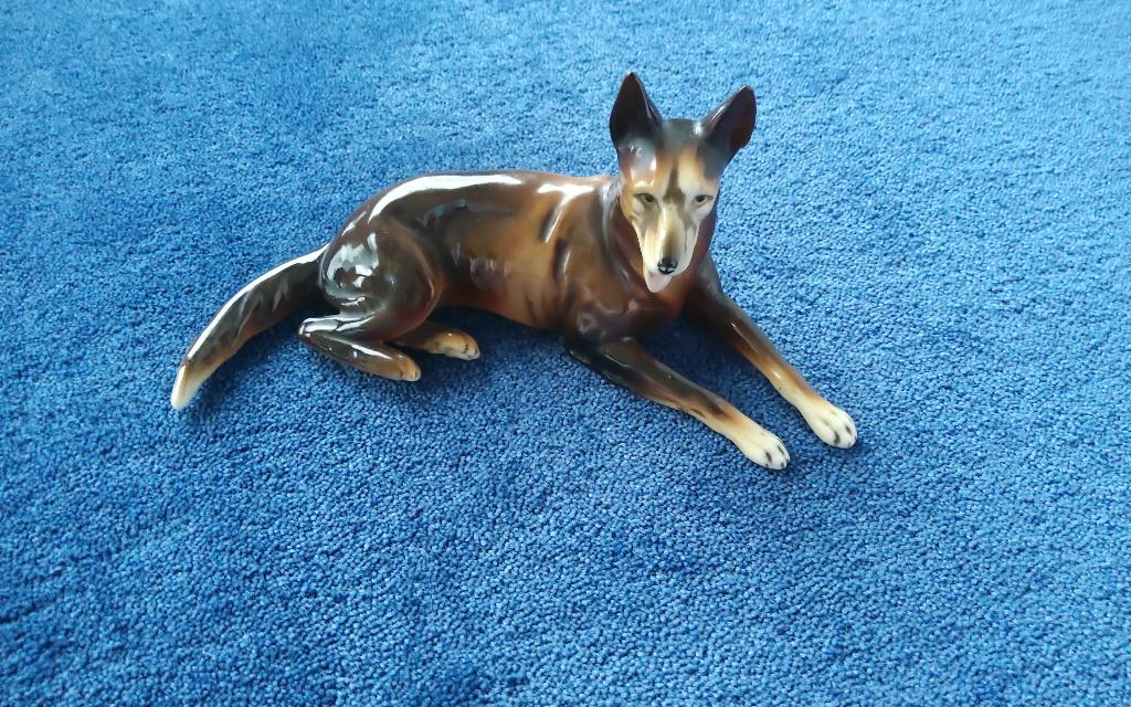 Herdershond beeldje gemerkt ca. 22x10x6cm, Ophalen