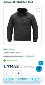 Zwarte jas - Softshell Snickers Workwear Model 1212- Maat XL, Ophalen of Verzenden, Nieuw, Jas