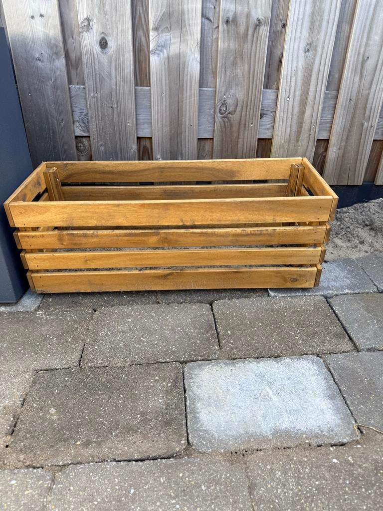 IKEA Stjarnanis plantenbak acacia 75x27 cm, Ophalen, Minder dan 30 cm, Zo goed als nieuw, Binnen